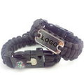 Metal Logo Tag Multifunction Paracord Survival Bracelet